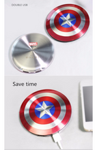 Load image into Gallery viewer, Avengers Captain America Shield Power Bank Charger